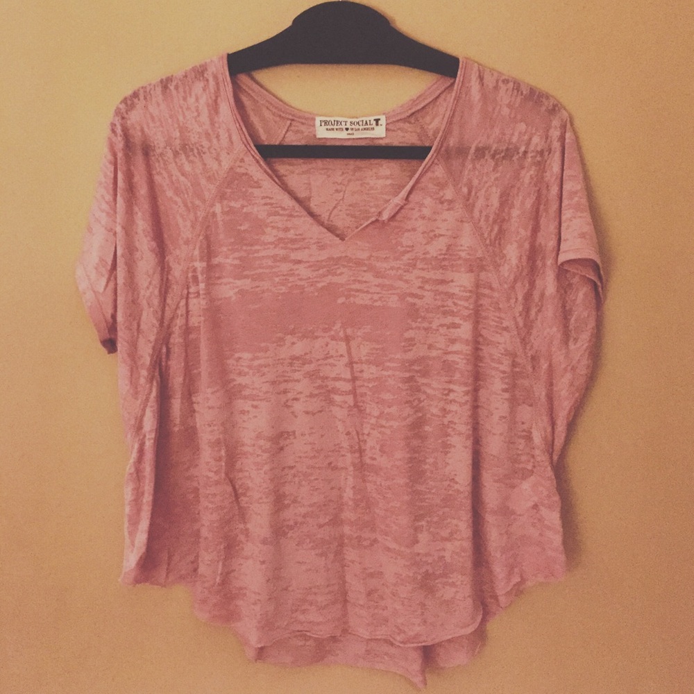 Urban Outfitters Project Social T cotton V neck Sm
